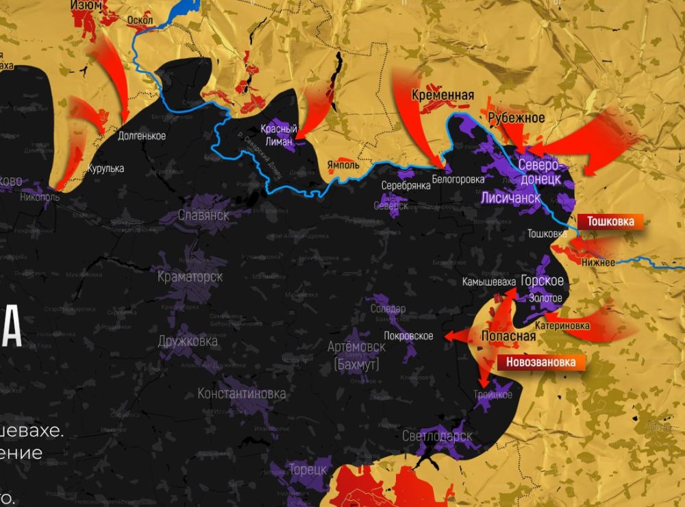 Я дико извиняюсь, но очертания Павлоградской дуги КОНКРЕТНО образуют собой силуэт хрюни. Я сомневался, но ушки, образовавшиеся взятием Яровой и Дробышева, меня добили