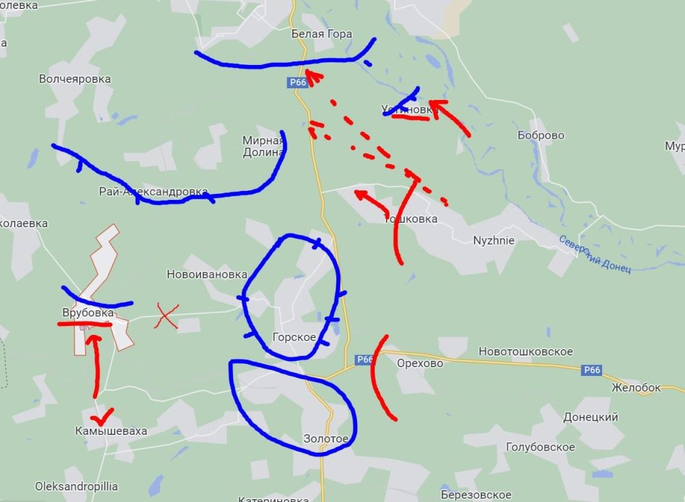 О значении Врубовки.. При взятии Врубовки, противник полностью теряет возможность использовать дорогу Николаевка-Врубовка-Горское для снабжения Горско-Золотой группировки