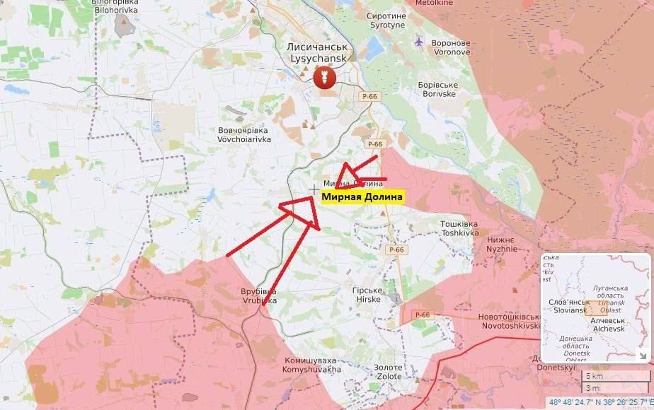 Поступают сообщения о начале боёв за посёлок Мирная Долина