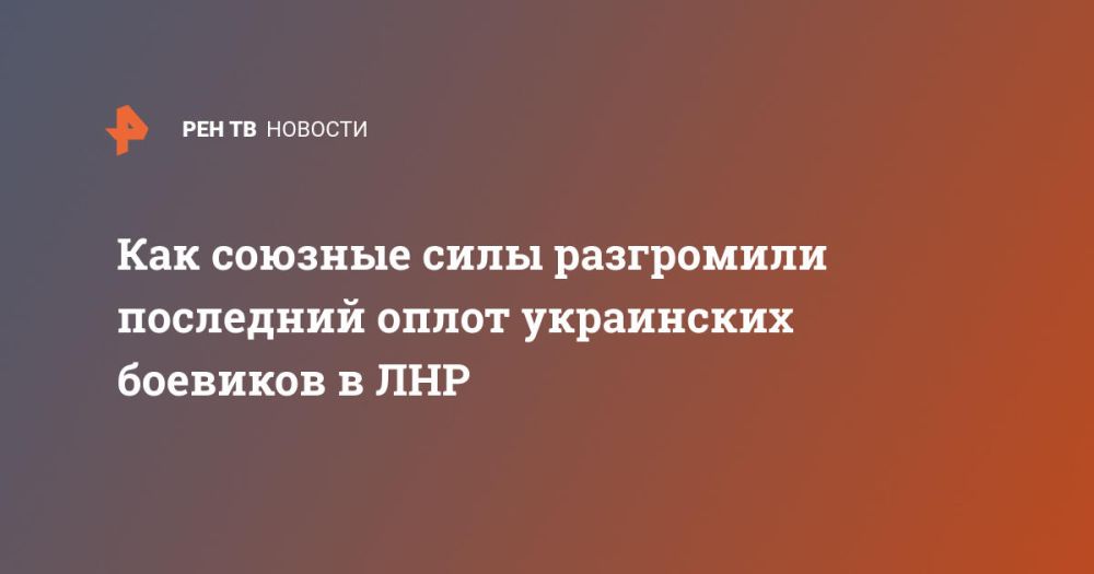 Как союзные силы разгромили последний оплот украинских боевиков в ЛНР