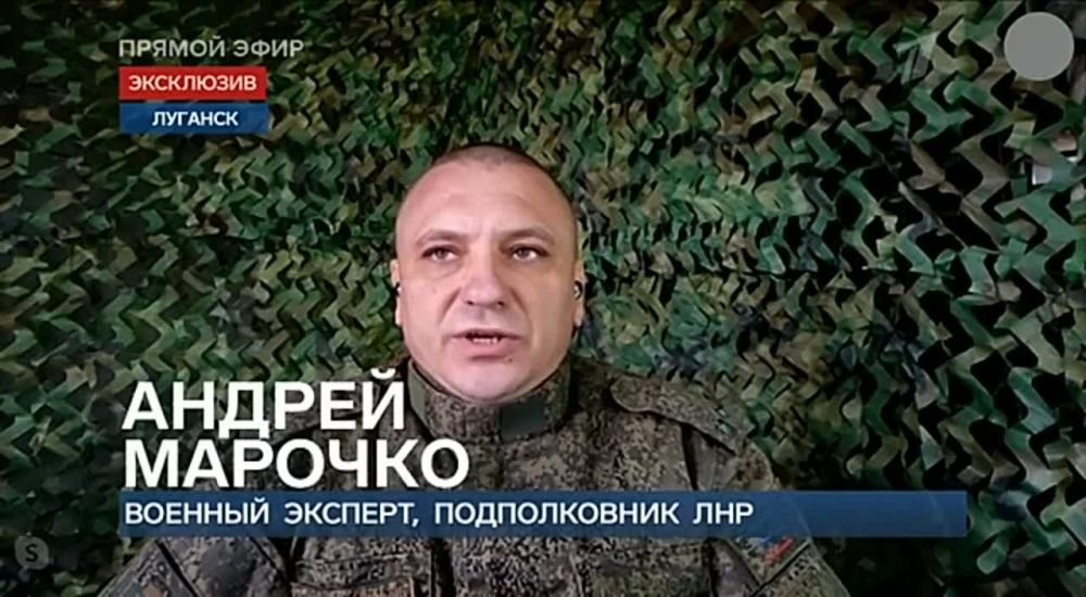 Андрей Марочко: На «Первом канале» рассказал Руслану Осташко @OstashkoNews и Олесе Лосевой почему ВФУ обстреливают территорию ЛНР