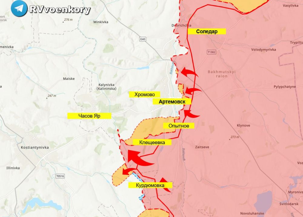 Армия России продолжает наступать Лиманском, Артёмовском, Авдеевском и Новопавловском направлениях