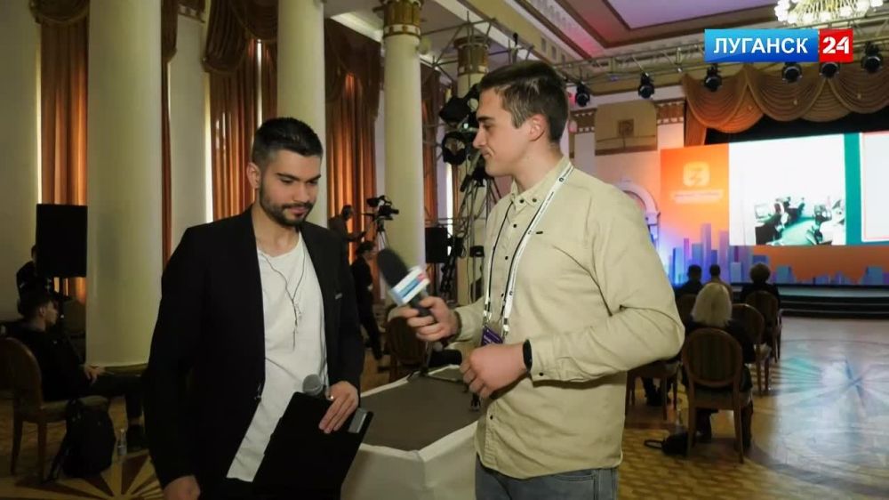 Журналист «Луганск 24» Роман Смаглий и заместитель гендиректора ГТРК ЛНР Евгений Мурылёв рассказали о работе трехдневного просветительского марафона «Знание. Первые» Российского общества «Знание»