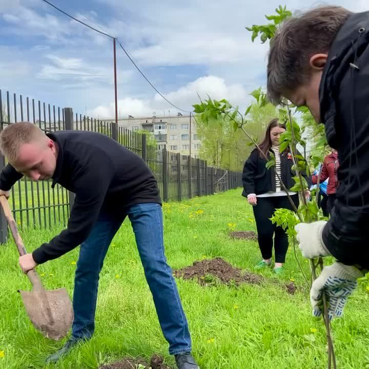 Помним!. На территории сквера имени Святой Варвары состоялась акция высадки цветущих кустарников в рамках Всероссийской акции «Сад памяти»