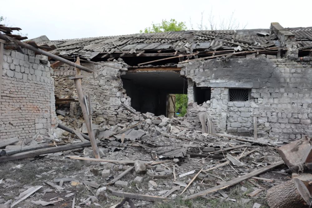 Последствия обстрела Алмазной киевскими силовиками