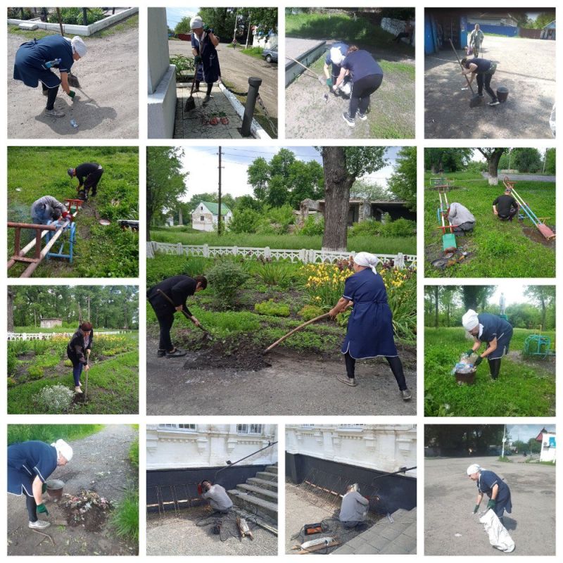 Субботник по благоустройству пгт Новодарьевка