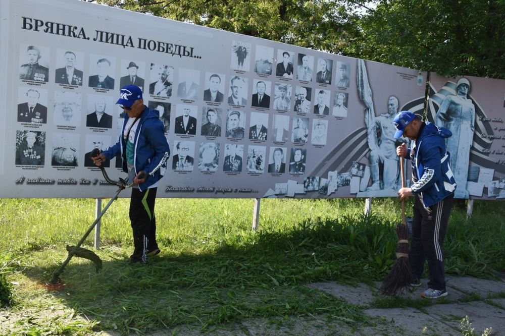 Активисты «Единой России» благоустроили Аллею Славы в Брянке
