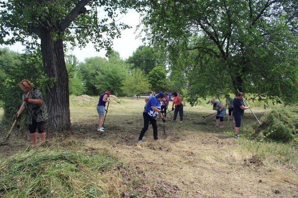 В Зимогорье активисты очистили от мусора берег реки Лугань