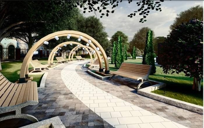 Администрация городка Счастье под Луганском показала проект восстановления Сквера памяти и местного стадиона "Энергия"