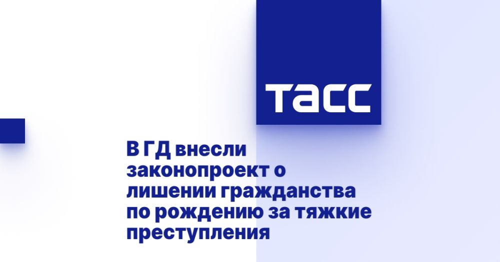 В ГД внесли законопроект о лишении гражданства по рождению за тяжкие преступления
