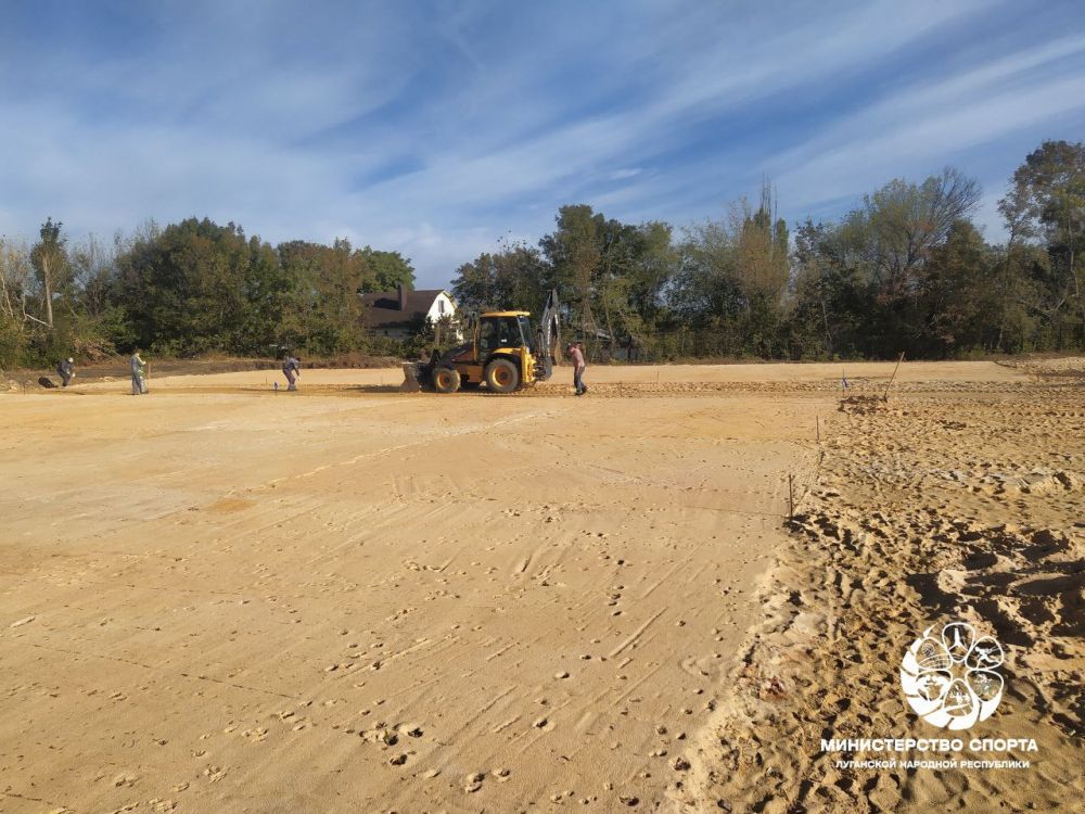 Министр спорта ЛНР Олег Шеренешев совместно с депутатом Народного совета ЛНР Иваном Санаевым проинспектировали работы по установке физкультурно-оздоровительного комплекса в Краснодоне, сообщили в Минспорта ЛНР