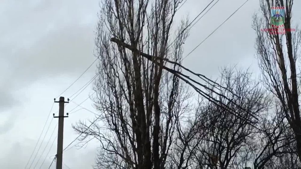 Евгений Морозов: Коммунальщики Брянки борются с последствиями урагана, обрушившегося на Брянку минувшей ночью