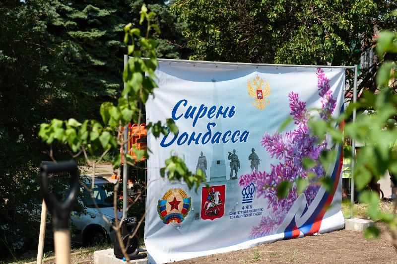 Представители Народного Совета приняли участие в высадке первого в Донбассе сиреневого сада