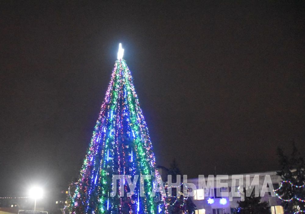 В Краснодоне зажгли огни на городской елке