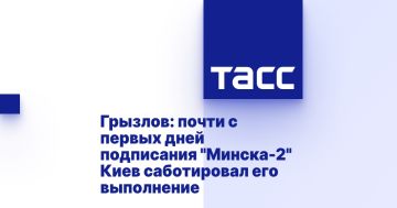 Грызлов: почти с первых дней подписания "Минска-2" Киев саботировал его выполнение