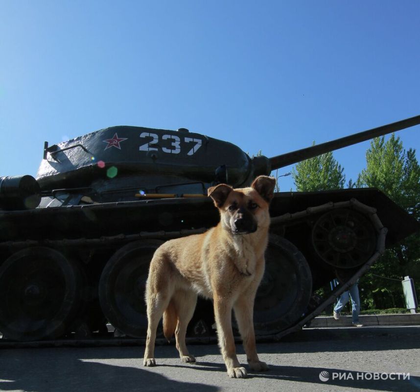 В ЛНР отреставрировали танк, участвовавший в боях в ВОВ