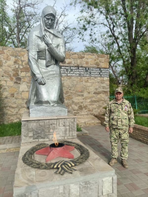 Поздравление с Днем Победы председателя отделения Союза ветеранов Донбасса специальных военных операций в г. Перевальск и Перевальском районе Виталия Нарыжнего