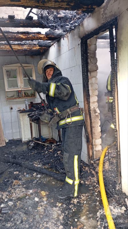 Спасатели МЧС России не допустили распространения огня на дачных участках в пгт