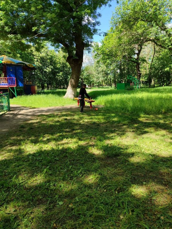Андрей Рубанцов: В парке культуры и досуга нашего городского округа продолжаются работы по покосу травы