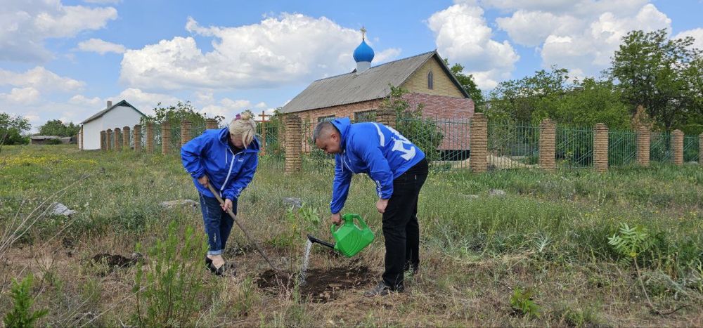 Активисты первичных отделений партии «Единая Россия» г. Вахрушево провели акцию «Сад Памяти»