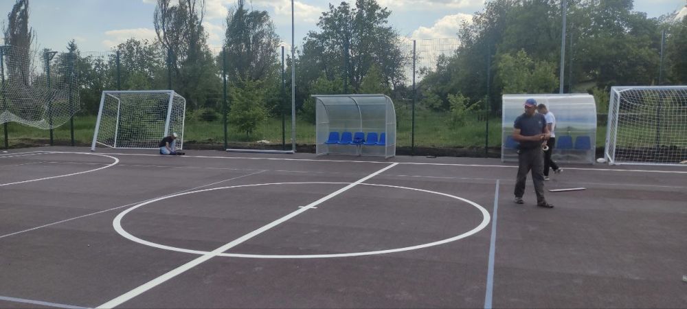 Андрей Рубанцов: Строительство ещё одно спортивной площадки в Ровеньках подходит к концу!