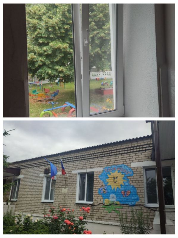 В Новодарьевском детском саду "Солнышко" завершились работы по замене ветхих окон на