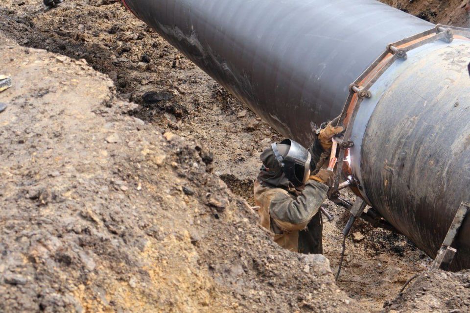 Новый участок магистрального водовода будет введен в работу на текущей неделе