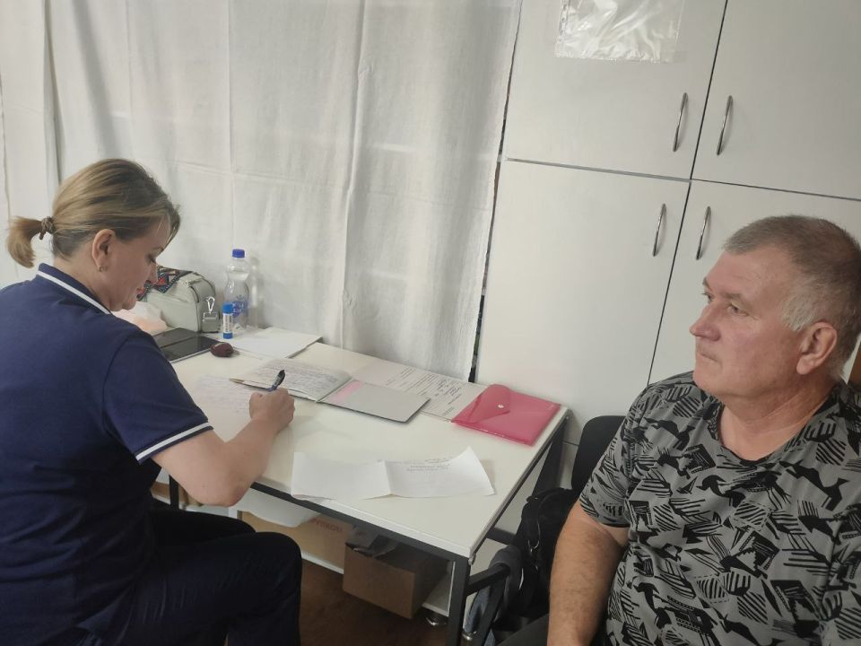 1349 осмотров с начала года проведено выездной бригадой врачей ПЦГМБ