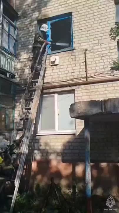 Пожар в пятиэтажке в Молодогвардейске Краснодонского района оперативно потушен