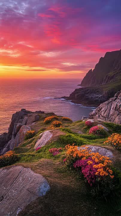 Летний вечер, море и закат