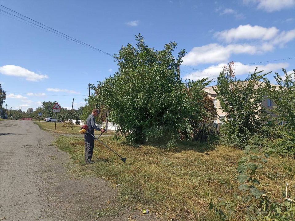 Андрей Рубанцов: В Новодарьевке продолжаются работы по благоустройству территории поселка