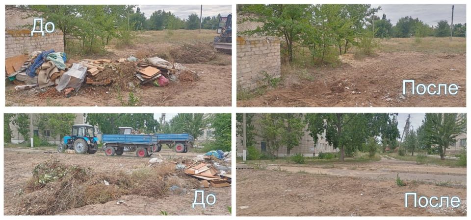 Сотрудники ДЭП города Рубежное ежедневно работают над поддержанием чистоты в городе