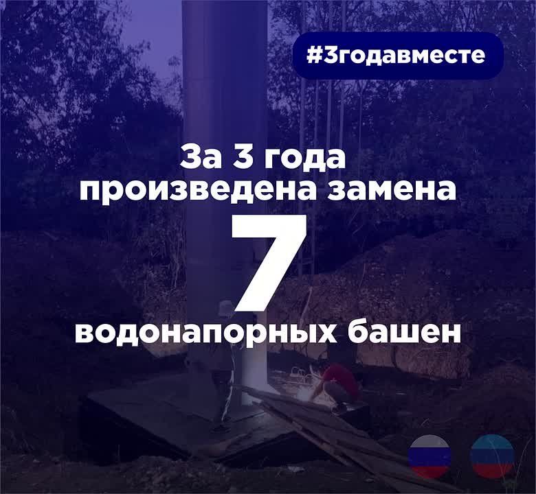 За #3годавместе с Россией: осуществлена замена башен Рожновского в населенных пунктах Лутугинского муниципального округа