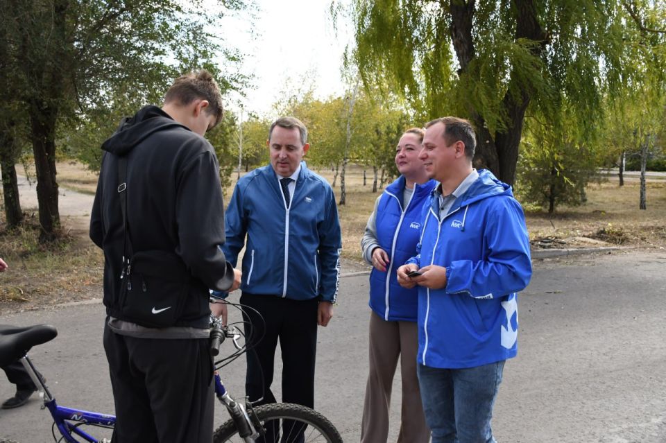 Жителей Первомайского городского округа поздравили с наступающим Днем воссоединения ЛНР, ДНР, Запорожской и Херсонской областей с Российской Федерацией