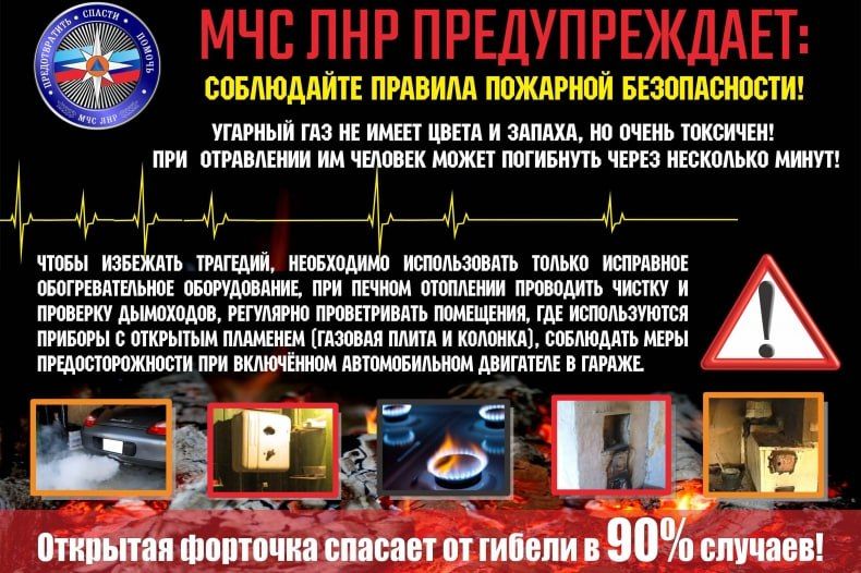 Внимание! Угарный газ причина гибели людей в холодное время года