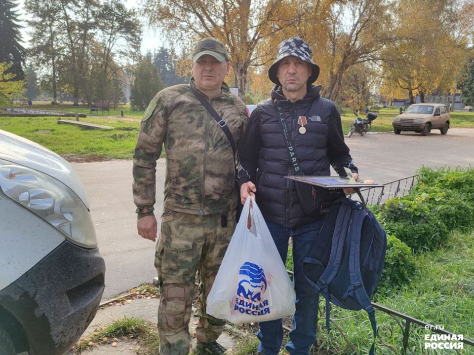 Встреча ветеранов.. Муниципальный депутат партии «ЕДИНАЯ РОССИЯ», ветеран СВО, атаман «Станица Кременная» Андрей Скрипник встретился с ветераном СВО Виталием Гурским