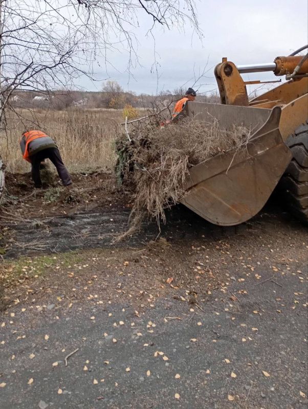 Андрей Рубанцов: Сотрудники МУП "СКАТ" провели масштабную уборку мусора на территории кладбища пос.Козабеловский