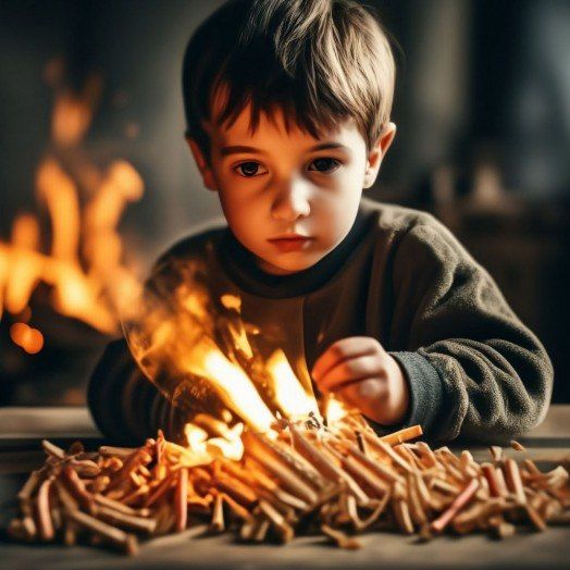 Детская шалость с огнем одна из многих причин возгорания