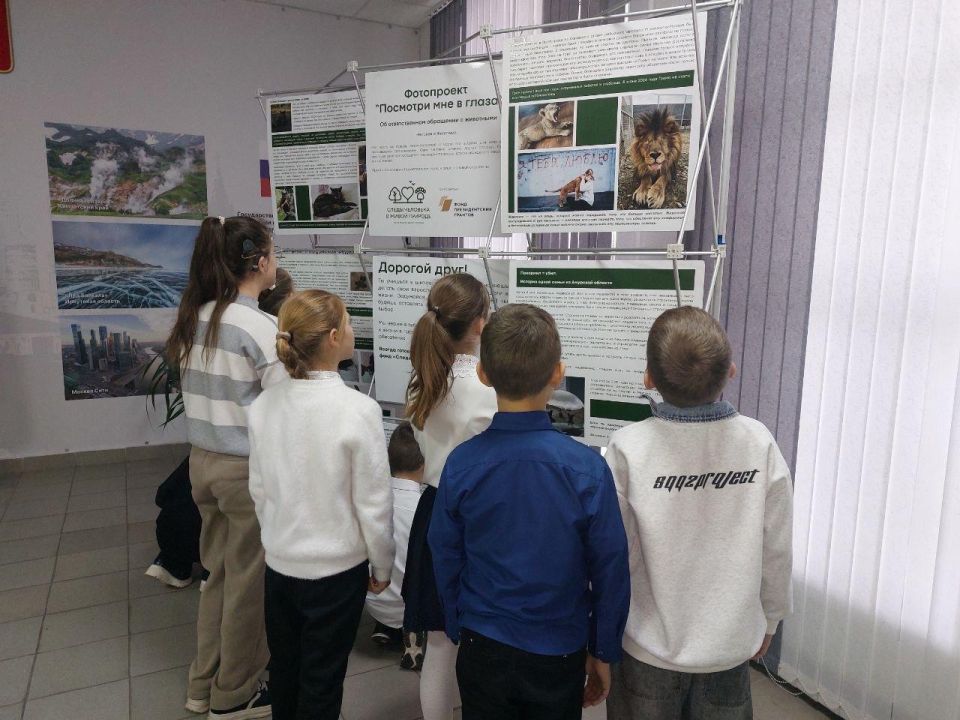 Выставку «Посмотри мне в глаза» увидели воспитанники Боровского учебно-воспитательного комплекса Северодонецкого округа