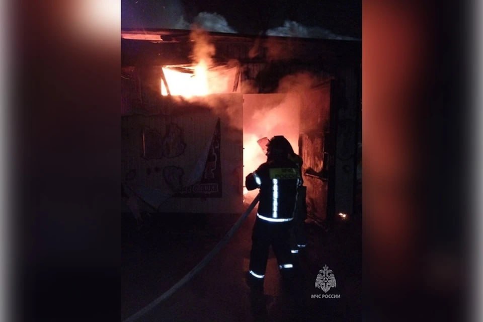 Пожарные расчеты МЧС спасли от огня магазин и АЗС в Новоайдаре