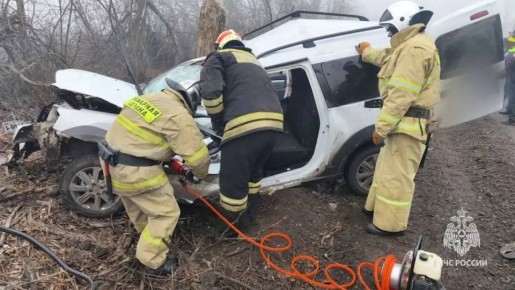 В Свердловске пожарные спасли женщину после ДТП