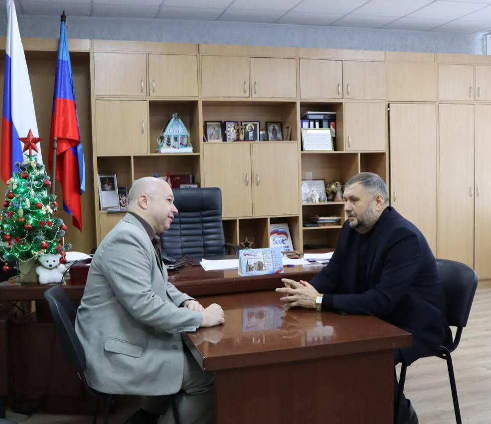 Евгений Бондарь: Встретился с заместителем Министра труда и социальной политики Луганской Народной Республики Михаилом Филоновым