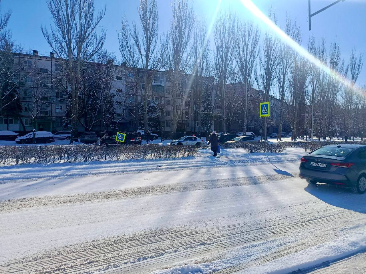 В Луганске сотрудники полиции разбираются в обстоятельствах дорожно-транспортного происшествия, в котором телесные повреждения получил пешеход