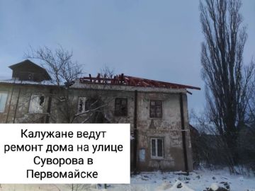 Калужские строители приступили к восстановлению ещё одного дома в Первомайске