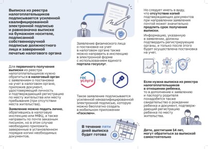 С 2026 года единым документом о постановке на учет в налоговом органе станет выписка