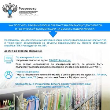 Росреестр ЛНР рассказал, как получить архивные документы