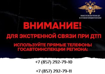 Дорожные полицейские призывают граждан в случае ДТП обращаться по прямым телефонам Госавтоинспекции региона