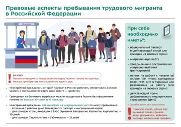 Правовые аспекты пребывания трудового мигранта в РФ