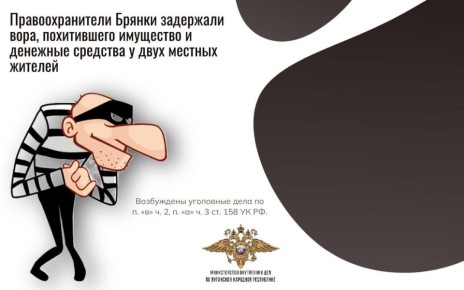 За сутки в дежурную часть ОМВД России «Брянковский» обратились два местных жителя с заявлениями о краже