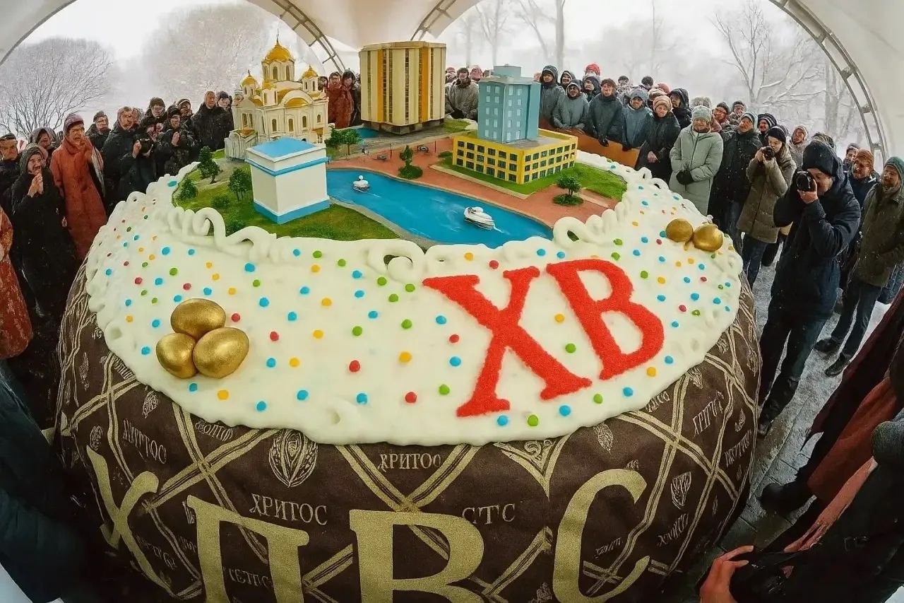 Иван Санаев: Самый большой пасхальный кулич в истории России!